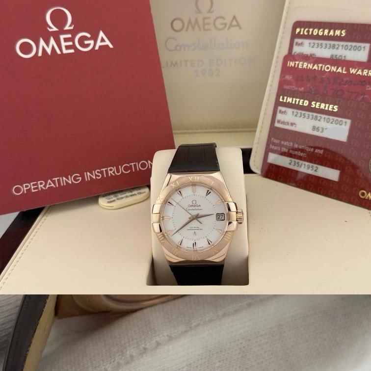 Omega Constellation Limited Edition 123.53.38.21.02.001 18k Sedna Gold Box Paper - 7