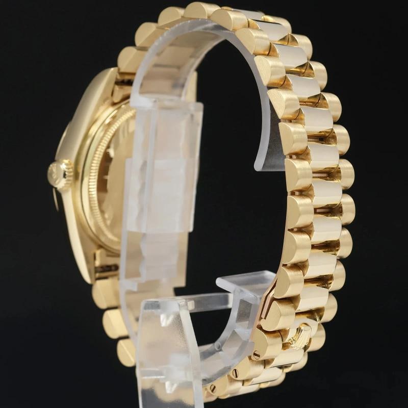 1991 MINT Rolex 18238 President Day-Date Champagne Double Quickset Yellow Gold - 4