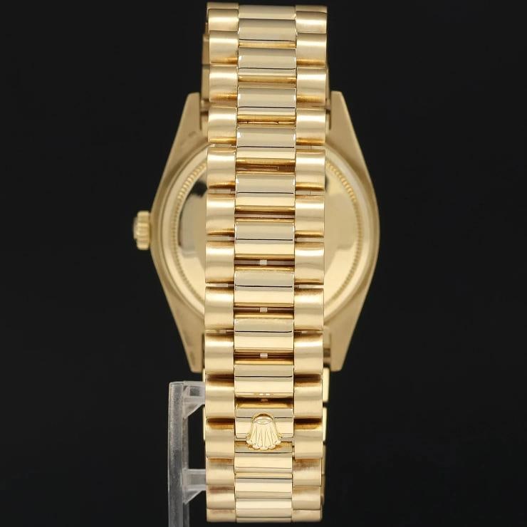 1991 MINT Rolex 18238 President Day-Date Champagne Double Quickset Yellow Gold - 5