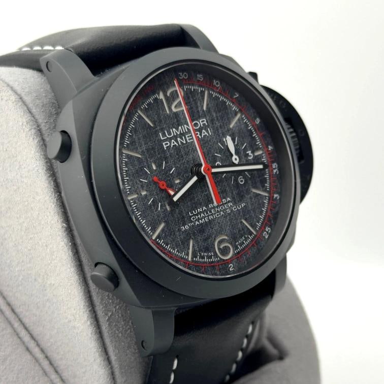 Panerai Luminor Luna Rossa Flyback PAM01037 PAM 1037 Black Ceramic Box Paper - 5