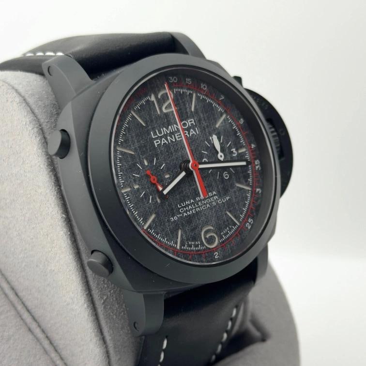 Panerai Luminor Luna Rossa Flyback PAM01037 PAM 1037 Black Ceramic Box Paper - 7