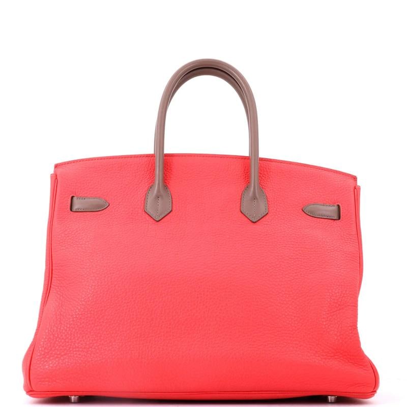 Hermes Birkin Handbag Cascade Tricolor Clemence and Swift with Brushed Palladium - 3