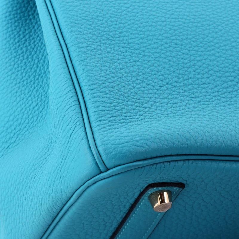 Hermes Birkin Handbag Blue Togo with Gold Hardware 35 - 7