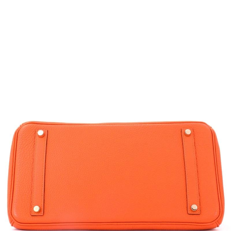Hermes Birkin Handbag Orange Togo with Gold Hardware 35 - 5