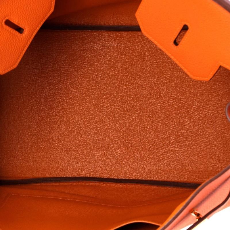 Hermes Birkin Handbag Orange Togo with Gold Hardware 35 - 6