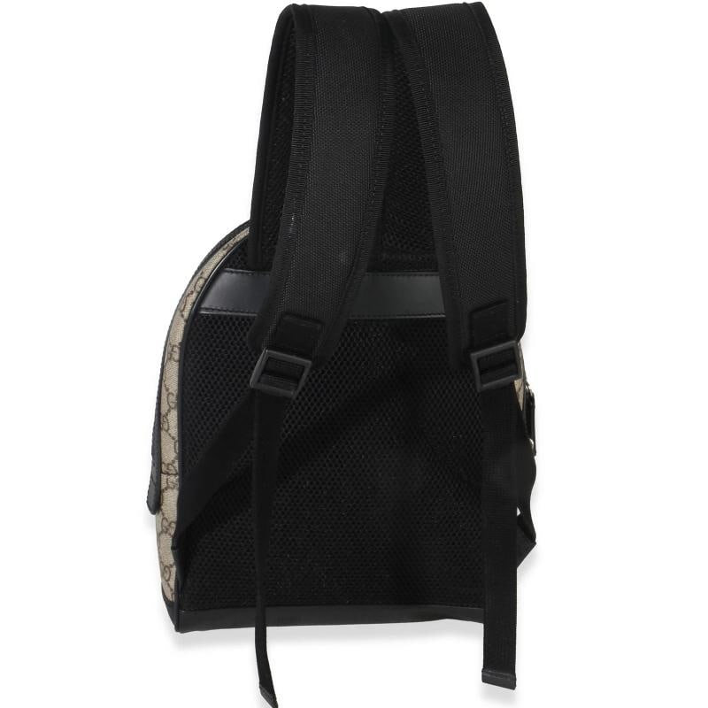 Gucci Black Beige GG Supreme Canvas Eden Small Backpack - 5