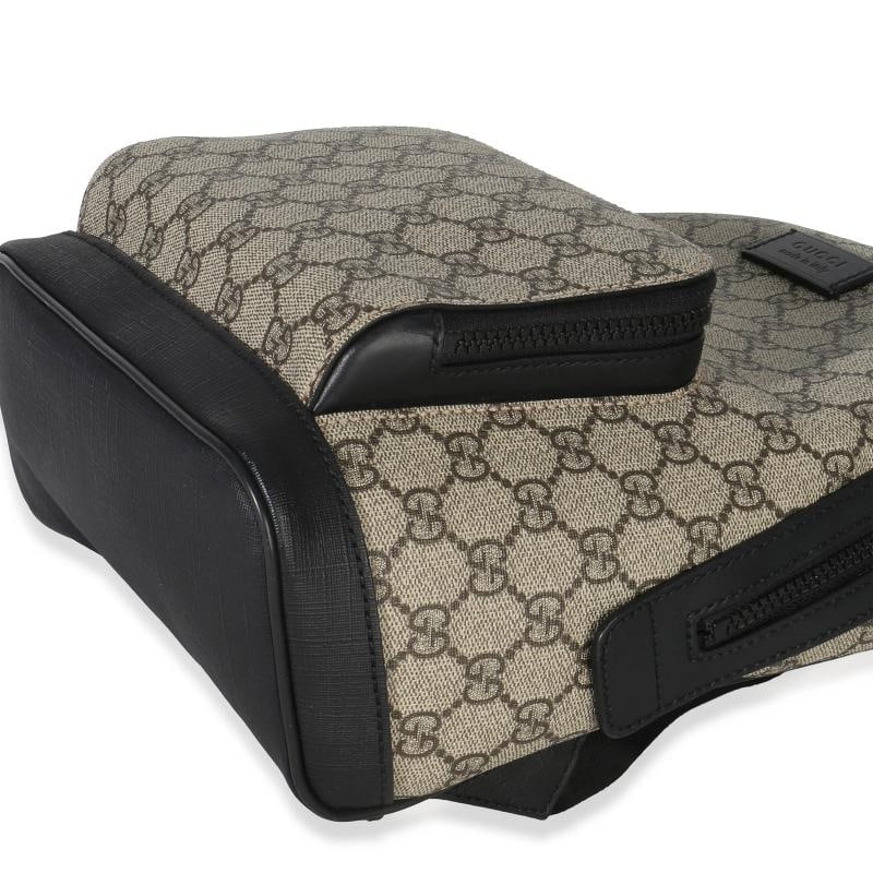 Gucci Black Beige GG Supreme Canvas Eden Small Backpack - 7