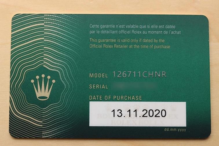 2020 CARD ROLEX GMT MASTER II 126711 CHNR 18K ROSE GOLD STEEL ROOT BEER WATCH - 6