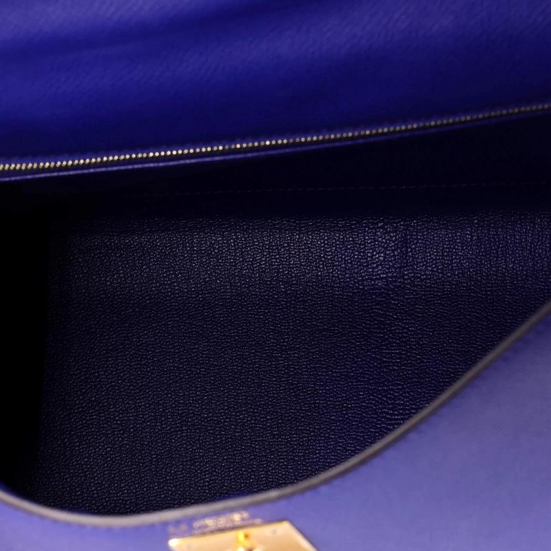 Hermes Kelly Handbag Bicolor Epsom with Gold Hardware 28 - 5