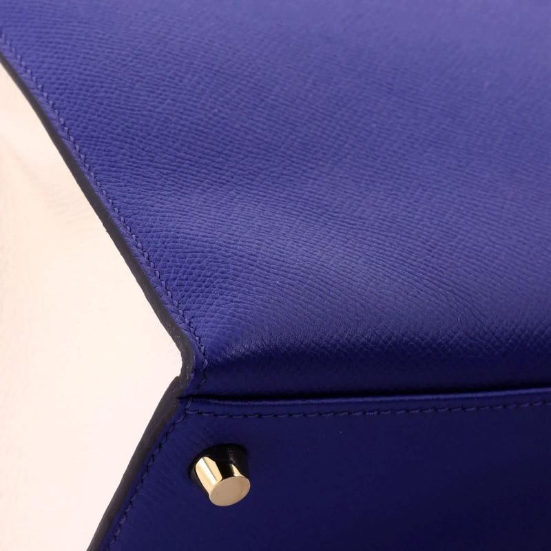 Hermes Kelly Handbag Bicolor Epsom with Gold Hardware 28 - 8
