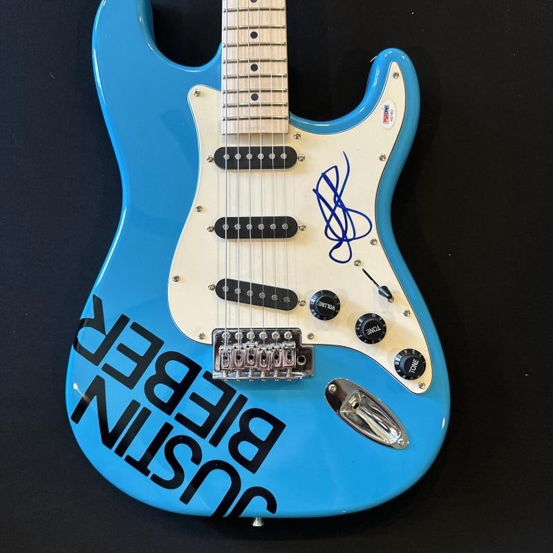 Justin Bieber Signed Guitar (PSA COA) - 2