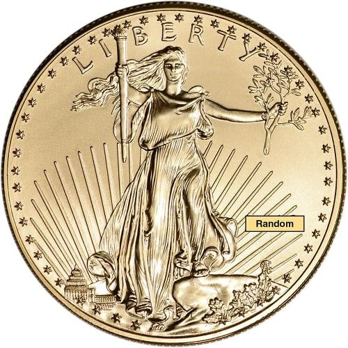 American Gold Eagle (1 oz) $50 - BU - Random Date - 3
