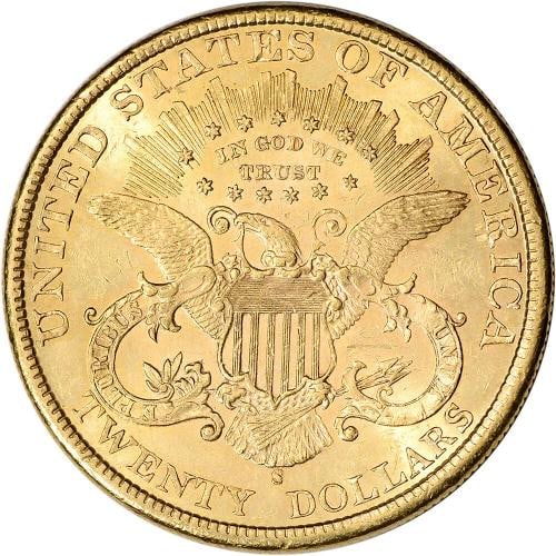 US Gold $20 Liberty Head Double Eagle - Almost Uncirculated - Random Date - 2