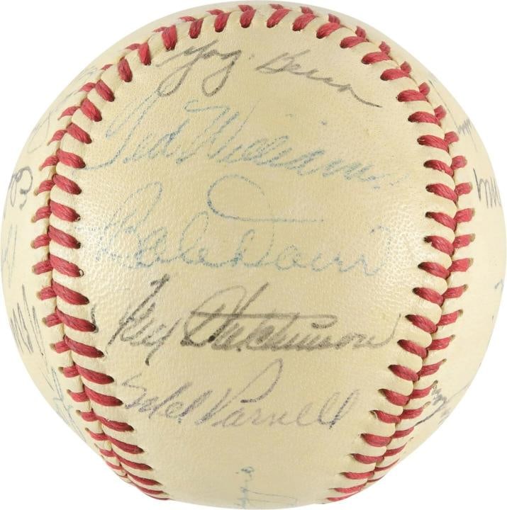 Joe Dimaggio Ted Williams 1951 All Star Game Team Signed Baseball PSA DNA COA - 2