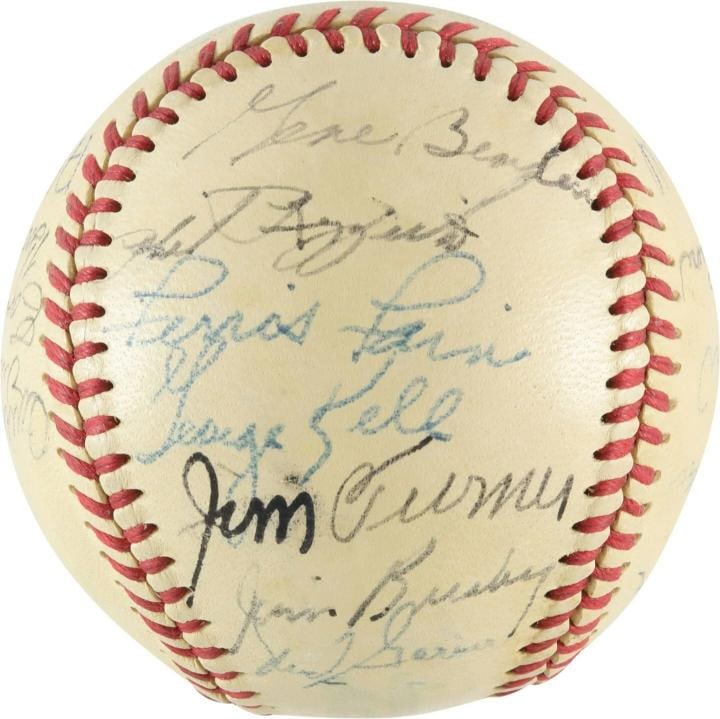 Joe Dimaggio Ted Williams 1951 All Star Game Team Signed Baseball PSA DNA COA - 5