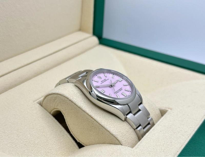 2025 Rolex Oyster Perpetual 126000 36mm Candy Pink Dial Steel Box Papers - 4