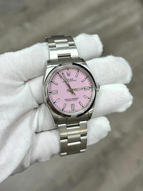 2025 Rolex Oyster Perpetual 126000 36mm Candy Pink Dial Steel Box Papers - 5