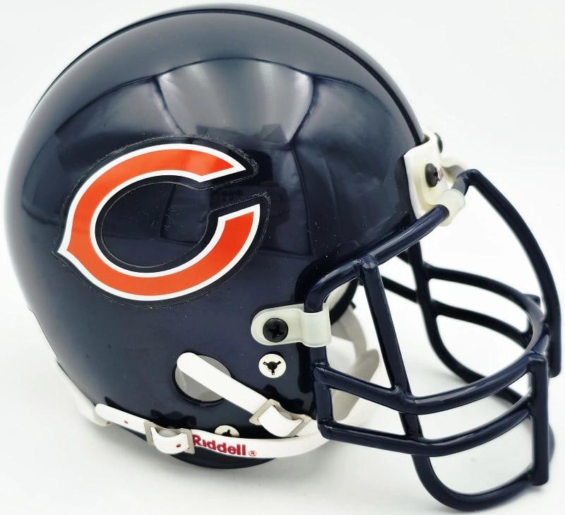 Walter Payton Signed Chicago Bears Blue Riddell Mini Helmet "34" Beckett - 5