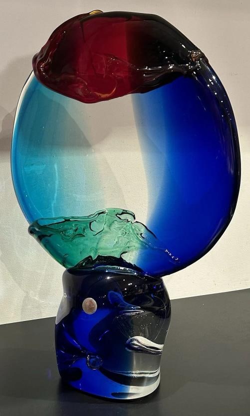 MURANO Art Glass Sculpture~ Signed~ (16"H x 10.5"W) - 10