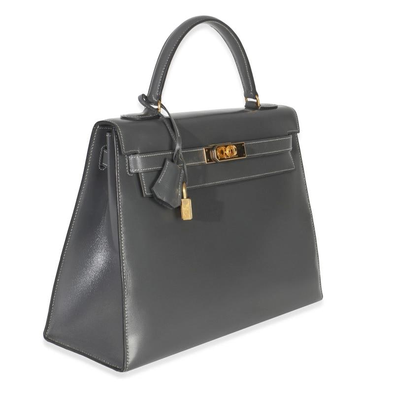 HermÃƒÂ¨s Ardoise Box Sellier Kelly 32 GHW - 5