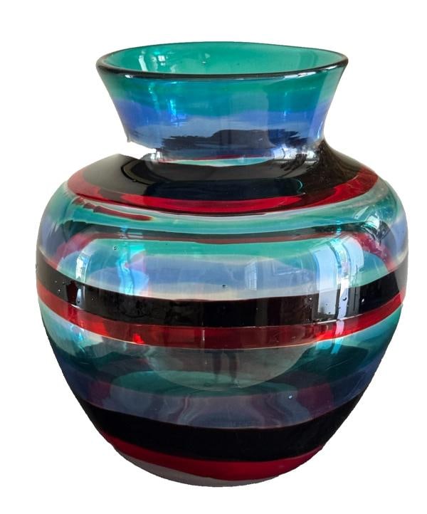 Fulvio Bianconi Signed Murano Art Glass Vase~(12"H) - 2