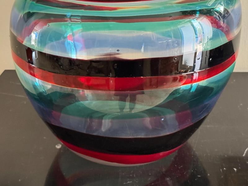 Fulvio Bianconi Signed Murano Art Glass Vase~(12"H) - 5