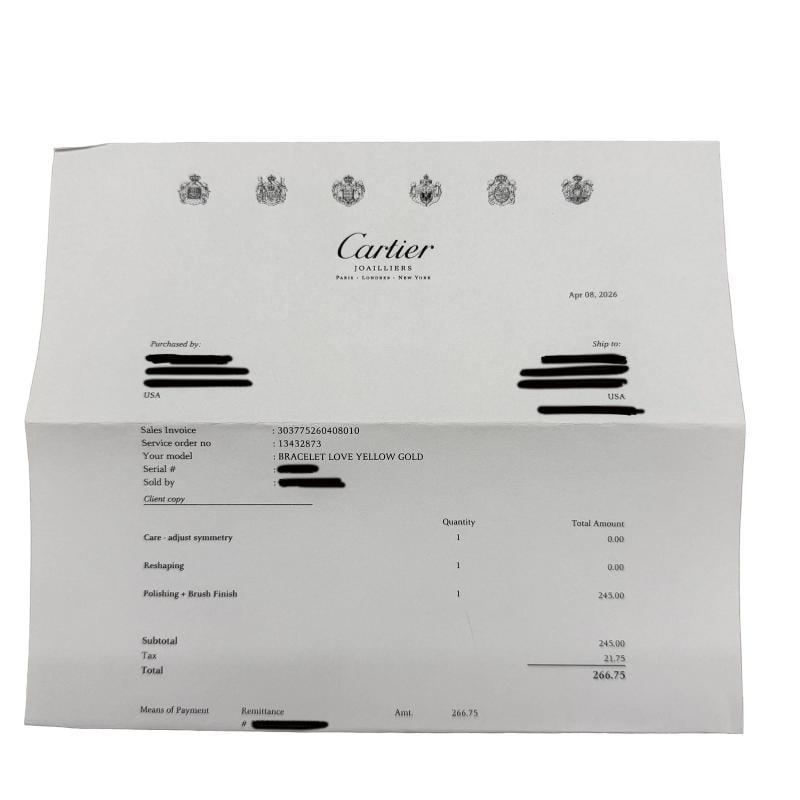 Cartier Yellow Gold Brushed Finished Love Bracelet - 6