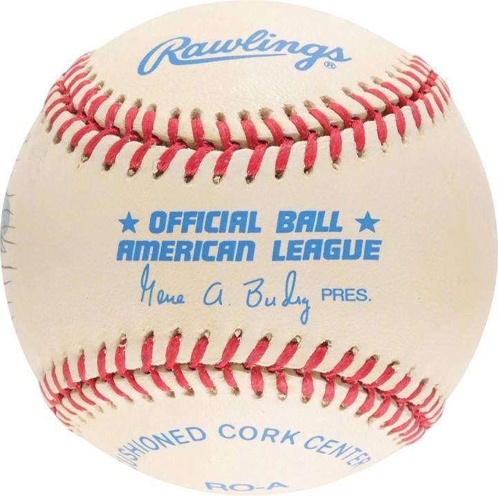 Joe Dimaggio Signed American League Baseball PSA DNA Graded 10 GEM MINT - 5