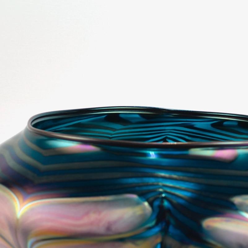 Daniel Lotton Signed Glass Vase~(6"h x 12"D) - 4