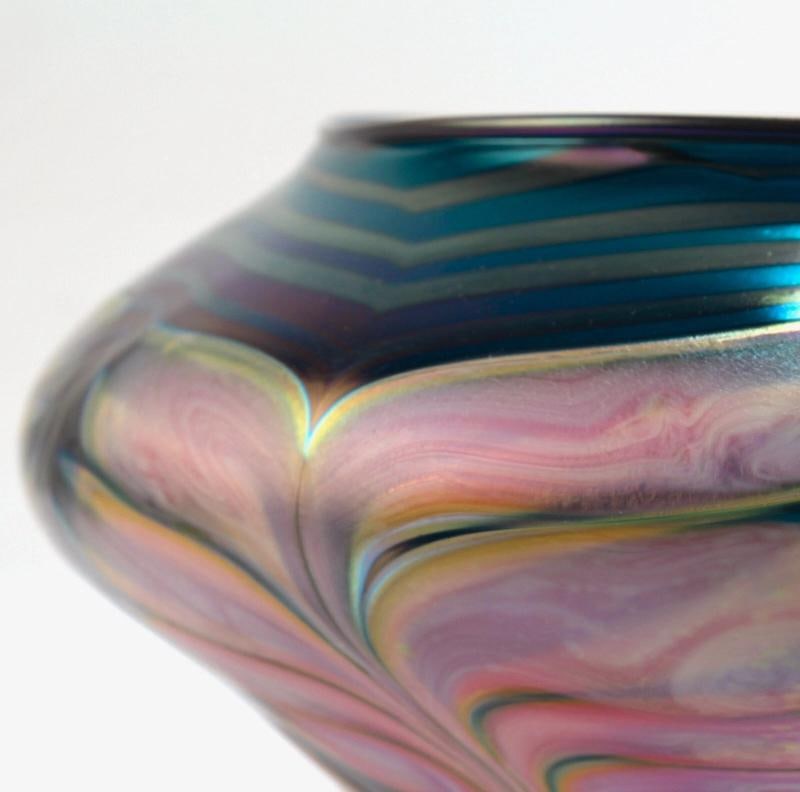 Daniel Lotton Signed Glass Vase~(6"h x 12"D) - 5