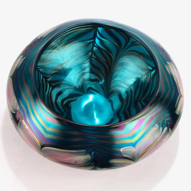 Daniel Lotton Signed Glass Vase~(6"h x 12"D) - 7