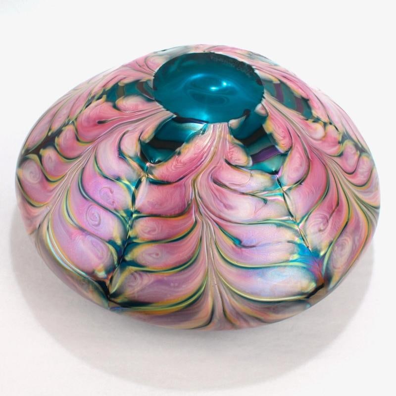 Daniel Lotton Signed Glass Vase~(6"h x 12"D) - 8