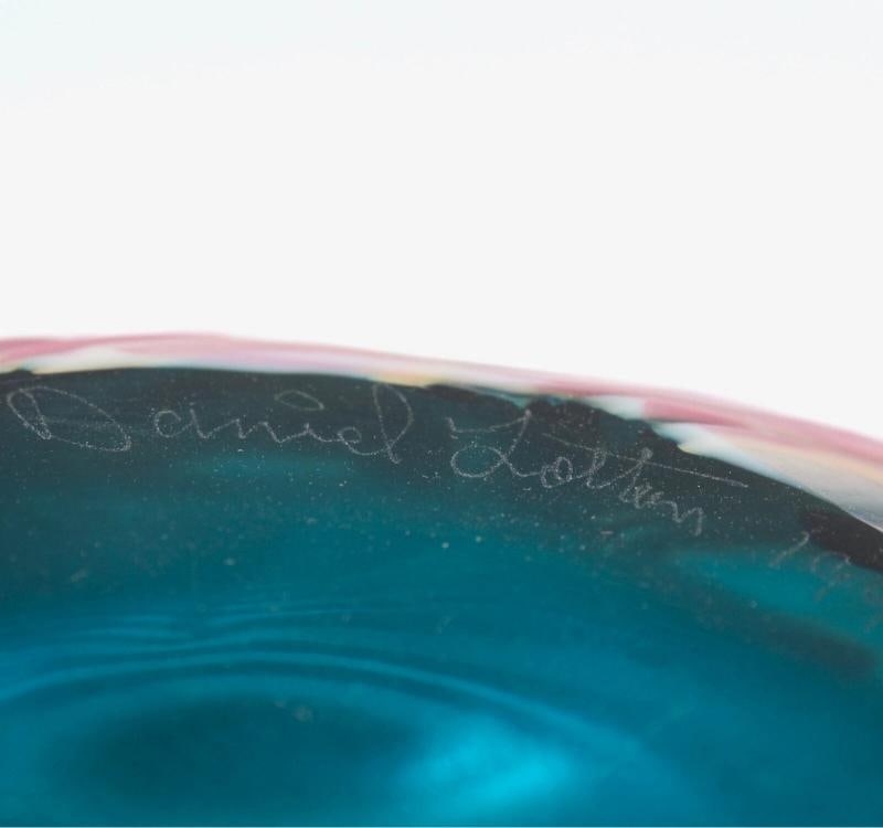 Daniel Lotton Signed Glass Vase~(6"h x 12"D) - 9