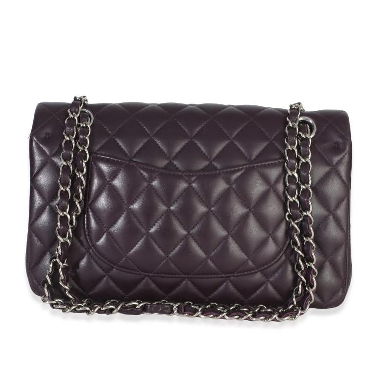 Chanel Purple Quilted Lambskin Medium Classic Double Flap Bag - 6
