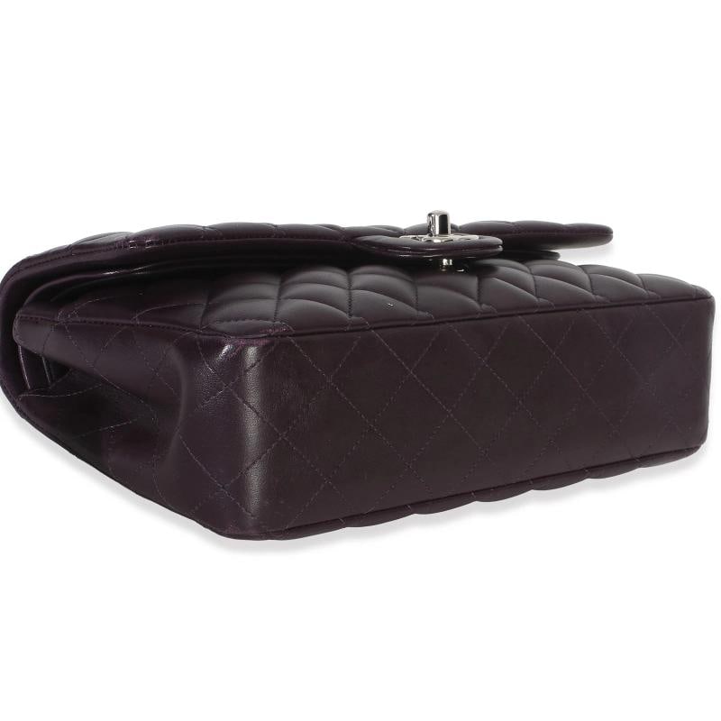 Chanel Purple Quilted Lambskin Medium Classic Double Flap Bag - 9