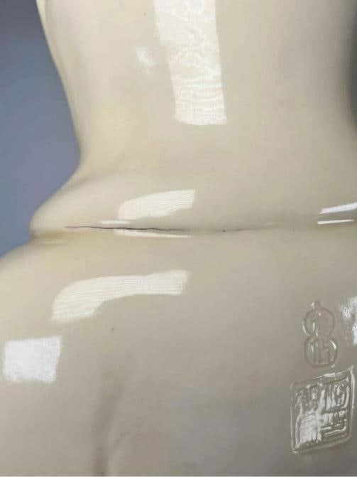 HUGE 29" Antique Chinese Dehua Blanc de Chine Kwan Yin Guanyin Porcelain Statue - 13