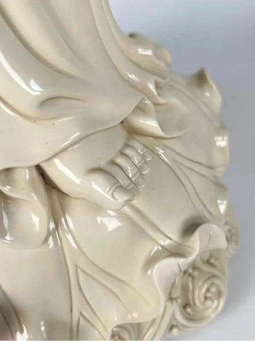 HUGE 29" Antique Chinese Dehua Blanc de Chine Kwan Yin Guanyin Porcelain Statue - 17