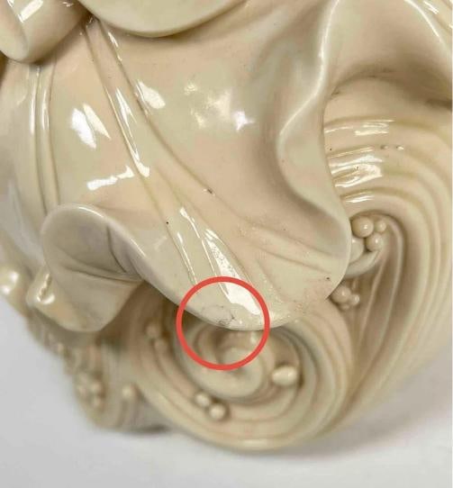 HUGE 29" Antique Chinese Dehua Blanc de Chine Kwan Yin Guanyin Porcelain Statue - 20