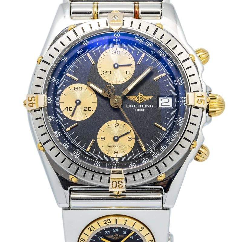 Breitling Chronomat UTC Module B13047 B60071 Black Dial Men's Watch 40mm Box and papers - 2