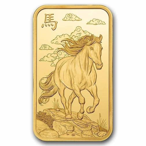 1 oz Gold Bar PAMP 2025 Year of The Horse .9999 Fine Bar In Assay Card - 3