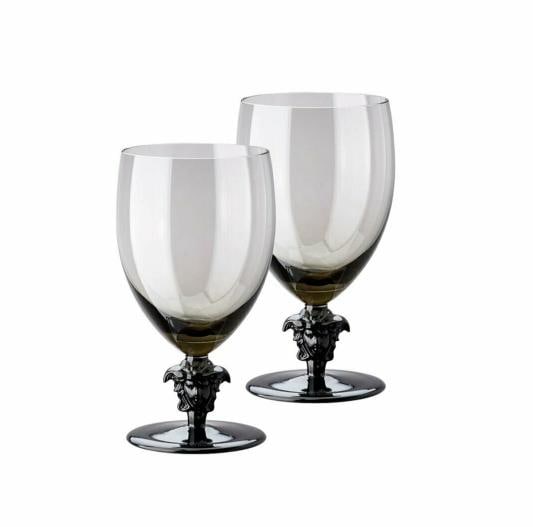 Versace Rosenthal Set 6 Pcs Red Wine Glass+6 Longdrink + Etagere 3 Pcs - 2