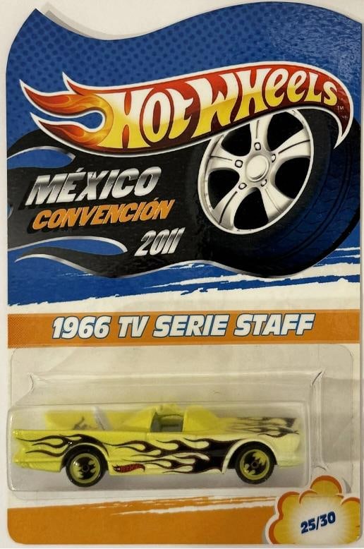 1966 TV BATMOBILE Hot Wheels 2011 Mexico Convention STAFF Exclusive 25/30 RARE!: Condition: New: A brand-new, unused, unopened, undamaged item (including handmade items). ,Autographed: No,Vehicle Make: 1966 Batmobile,Vehicle Type: Car,Color: Yellow,Material: diecast,Scale: