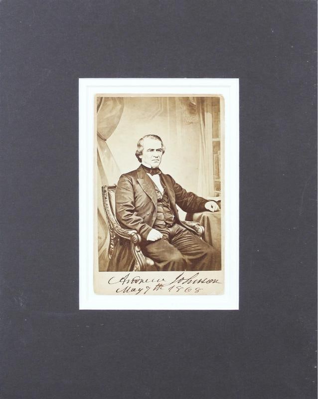 Andrew Johnson "May 7th 1868" Signed Matted 4.25x6.5 Cabinet Photo Auto 9! BAS: Condition: New: A brand-new, unused, unopened, undamaged item (including handmade items).. ,Autograph Authentication: Beckett,Original/Reproduction: Original,PRODUCT_COA: Beckett,PRODUCT_SIGNED_BY_NAM
