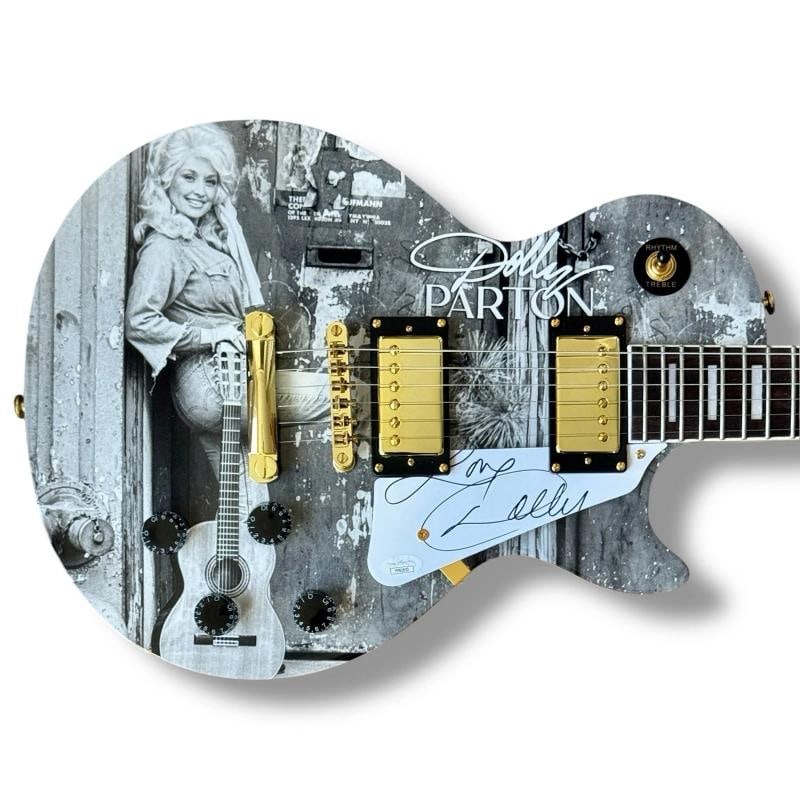 Dolly Parton Signed Guitar Custom Graphics JSA COA Jolene Workin' 9 to 5 (1 of 3)