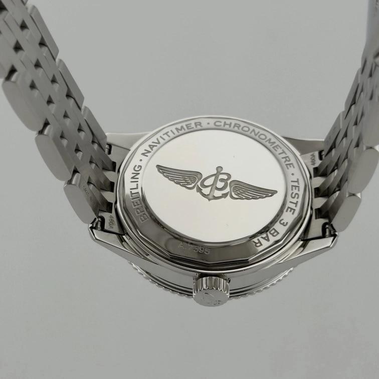 Breitling Navitimer A17395 35mm Mother of Pearl Diamond Dial Steel Box Papers - 10