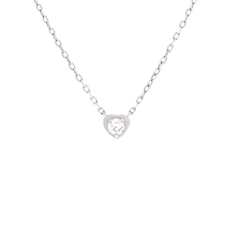 Cartier D'Amour Heart Pendant Necklace 18K White Gold with Diamond: Condition: Pre-owned - Good,Brand: Cartier,Main Stone: Diamond,Metal: 18K White Gold,Metal Purity: 18K,Style: Pendant,Type: Necklace,Color: White Gold,Material: 18K White Gold, Diamond