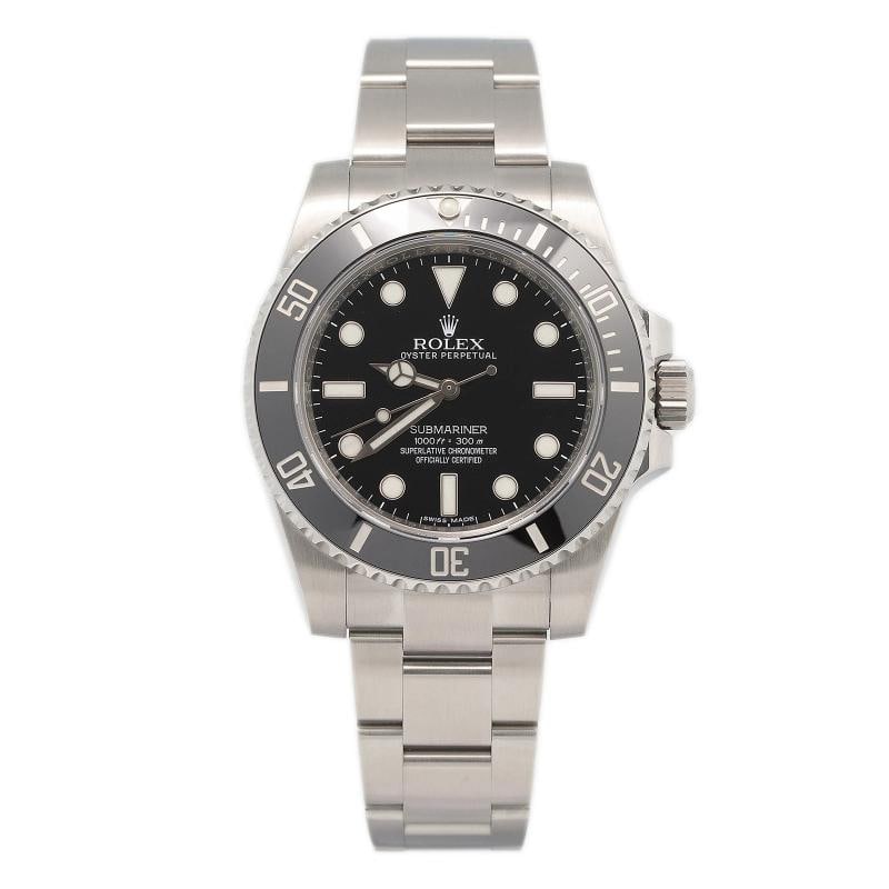 Rolex Submariner 114060 With Card SS Oyster Black Dial Auto Men's Watch 40mm (1 of 6)