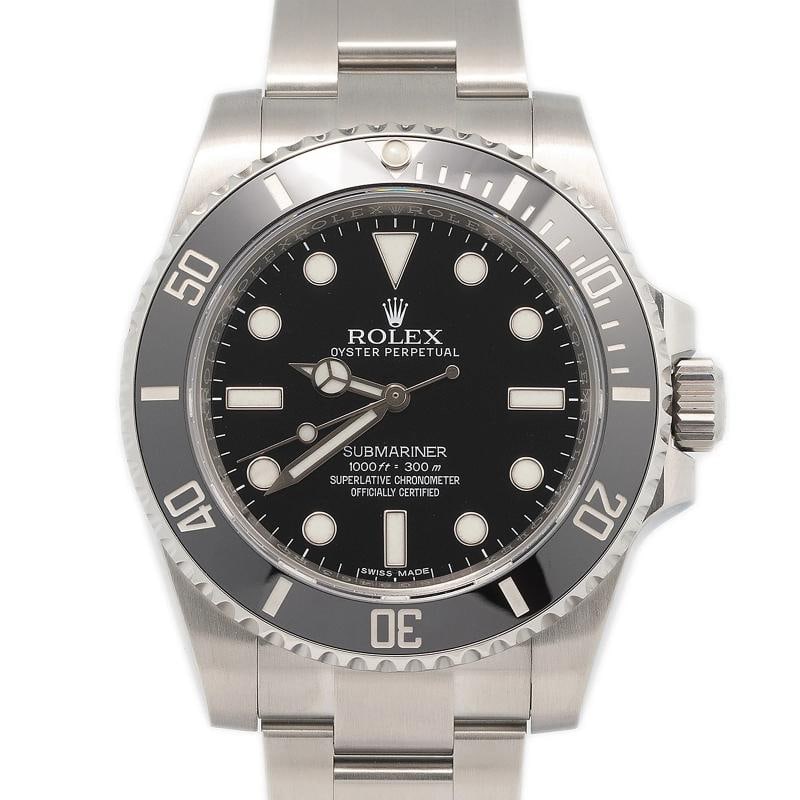 Rolex Submariner 114060 With Card SS Oyster Black Dial Auto Men's Watch 40mm - 2