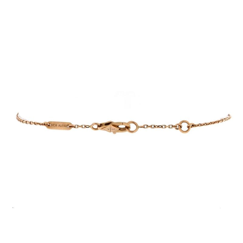 Van Cleef & Arpels Sweet Alhambra Heart Bracelet 18K Rose Gold with Carnelian - 2