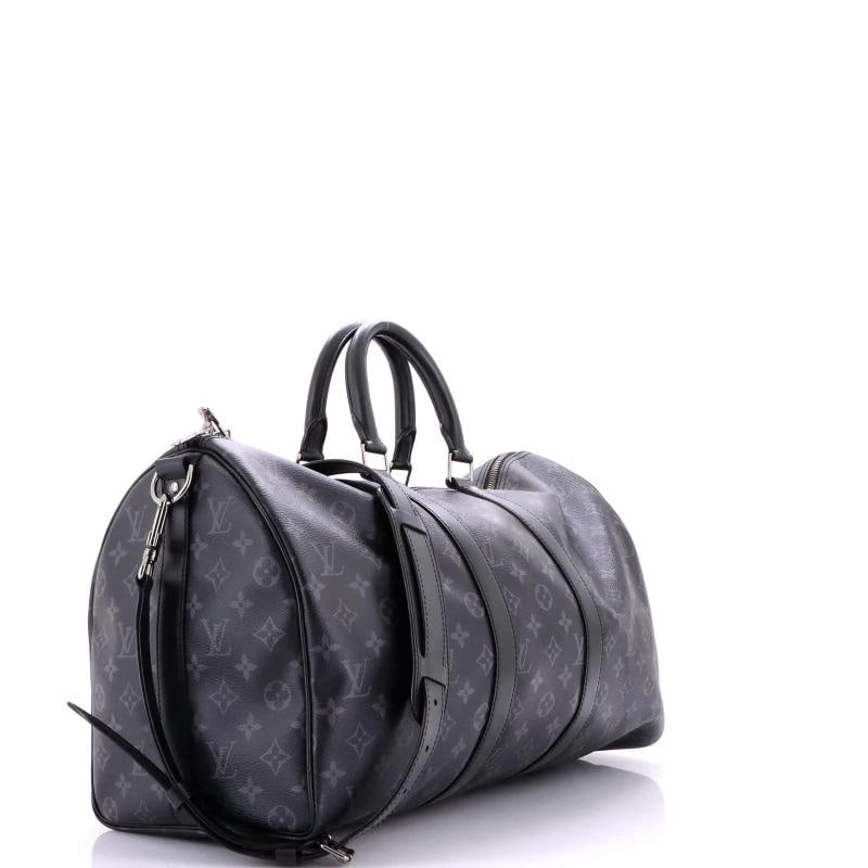 Louis Vuitton Keepall Bandouliere Bag Monogram Eclipse Canvas 45 - 2